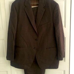 Ralph Lauren Brown Suit Classic Formal Style size 48 regular
